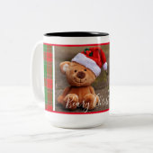 Weihnachten (grün und rot kariert) zweifarbige tasse (Vorderseite Links)