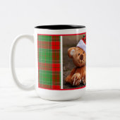 Weihnachten (grün und rot kariert) zweifarbige tasse (Links)