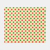 Weihnachten - Grün und rote Tupfenmuster   Fleecedecke (Vorderseite (Horizontal))