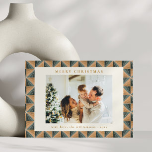 Weihnachten Grün Vintage Art Deco Geometrische Fot