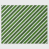 Weihnachten - Grün, Weiß und Gold Fohlen - Streife Geschenkpapier (Flach)