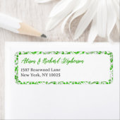 Weihnachten Grüne Blattmuster Modernes Elegantes B (Insitu)