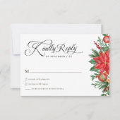 Weihnachten Grüne Blumenstrauß Hochzeit RSVP Karte (Vorderseite)