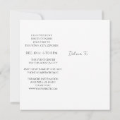 Weihnachten Grüne Garland Red Rows Gold Akzent Einladung (Rückseite)