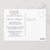 Weihnachten Grüne Garland Red Rows Gold Akzent Postkarte (Rückseite)