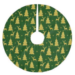Weihnachten Grüne Goldmedaille Rentier Xmas Tree S Polyester Weihnachtsbaumdecke