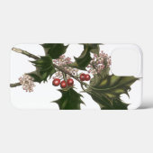 Weihnachten, Grüne Holly-Pflanze mit Berries Case-Mate iPhone Hülle (Rückseite (Horizontal))