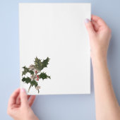 Weihnachten, Grüne Holly-Pflanze mit Berries Flyer (Hand)