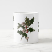 Weihnachten, Grüne Holly-Pflanze mit Berries Jumbo-Tasse (Vorderseite)