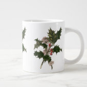 Weihnachten, Grüne Holly-Pflanze mit Berries Jumbo-Tasse (Rechts)