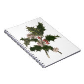 Weihnachten, Grüne Holly-Pflanze mit Berries Notizblock (Rechte Seite)