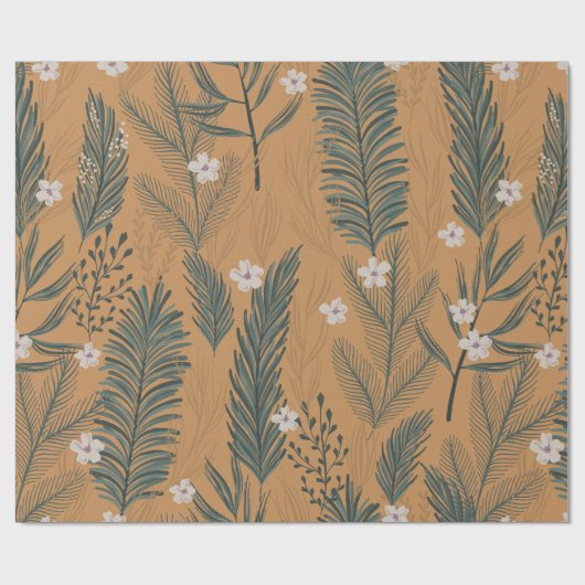 Weihnachten Grüne Pine Tree Muster Geschenkpapier (Flach)