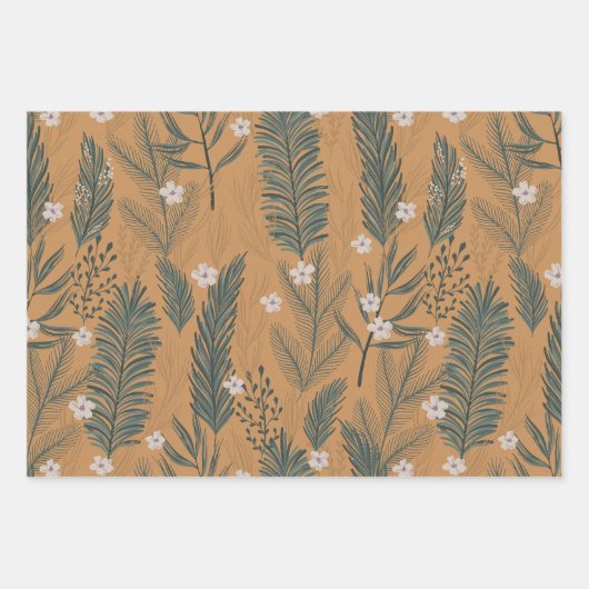 Weihnachten Grüne Pine Tree Muster Geschenkpapier Set (Vorderseite 2)