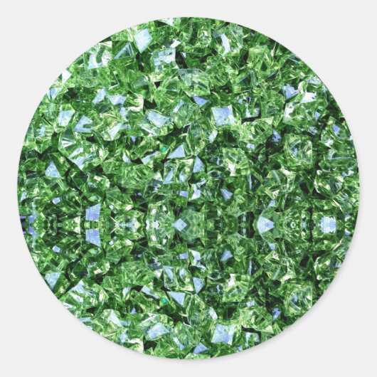 Weihnachten Grüne Sparkle Feiertage Runder Aufkleber (Vorderseite)