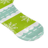 Weihnachten Grüne und Blaue Streifen mit Schneeflo Schneidebrett (Ecke)