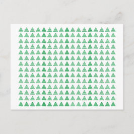 Weihnachten Grüne weiße Schneeflocken Pinienbäume Postkarte
