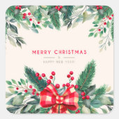 Weihnachten 🌲 Grünen Sticker (Vorderseite)