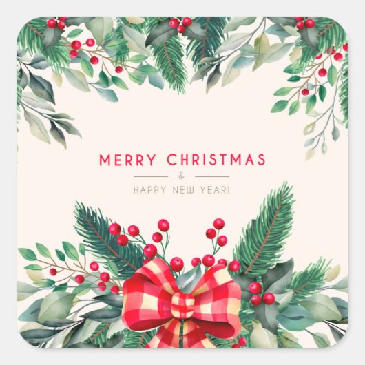 Weihnachten 🌲 Grünen Sticker (Vorderseite)