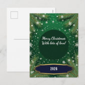 Weihnachten Grüner Hintergrund mit Kiefernzweigen (Vorne/Hinten)