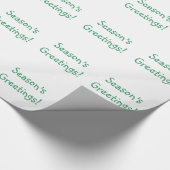 Weihnachten Grüner Schriftart - Die Grüße der Jahr Geschenkpapier (Ecke)