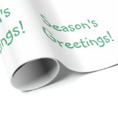 Weihnachten Grüner Schriftart - Die Grüße der Jahr Geschenkpapier (Rolleneckpunkt)