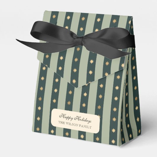 Weihnachten Grüner Streifen Holiday Weihnachten We Geschenkschachtel (Vorderseite)