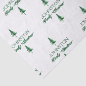 Weihnachten Grüner Wasserfarben Pine Tree Seidenpapier (Detail)