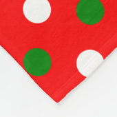 Weihnachten - Grünes und Weißes Punkte-Muster Fleecedecke (Ecke)