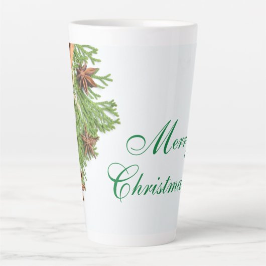 Weihnachten Grüntöne und Dinge Latte Tasse (Vorderseite)