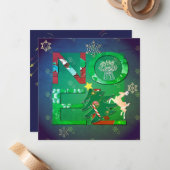 Weihnachten Gruß 2 Fotos Flachbildschirm Mitteilungskarte (Vorderseite/Rückseite Beispiel)