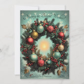 Weihnachten Gruß Kleider Ornamente Einladung (Vorderseite)