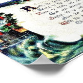 Weihnachten Gruß mit Wünschen geschrieben, leichts Poster (Ecke)