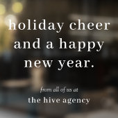 Weihnachten | Gruß von Unternehmen Fensteraufkleber