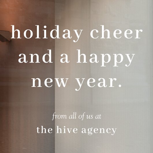 Weihnachten | Gruß von Unternehmen Fensteraufkleber