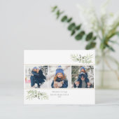 Weihnachten Grüße 3 Foto Grün Moderne (Stehend Vorderseite)