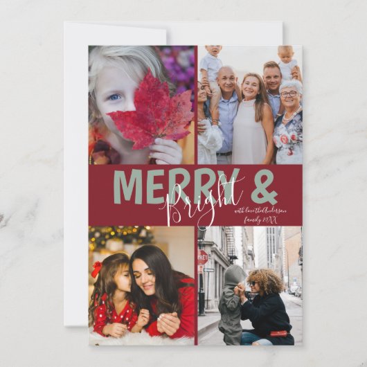 Weihnachten Grüße 4 Foto Fröhlich und hell Haus (Vorderseite)