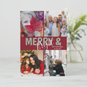 Weihnachten Grüße 4 Foto Fröhlich und hell Haus (Stehend Vorderseite)