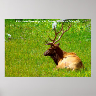 Weihnachten Grüße der Jäger Gatherer in meinem Leb Poster