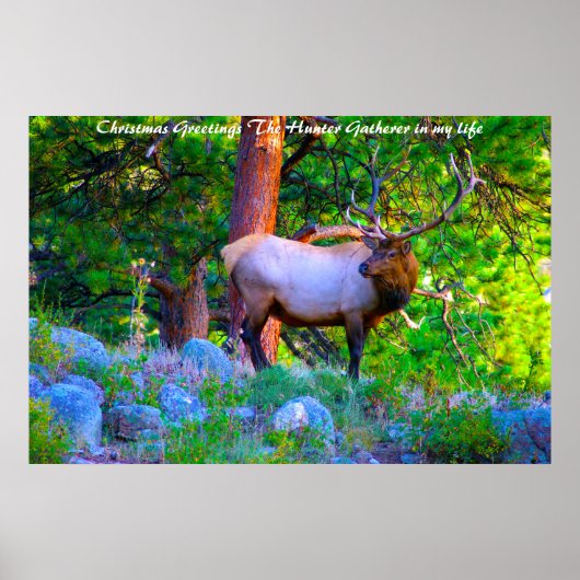 Weihnachten Grüße der Jäger Gatherer in meinem Leb Poster (Vorne)