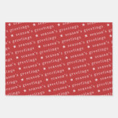 Weihnachten - Grüße Sterne Grün Gold Weihnachten Geschenkpapier Set (Vorderseite)