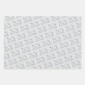 Weihnachten Grüße Winter Grün Wasserfarbe Geschenkpapier Set (Vorderseite 2)