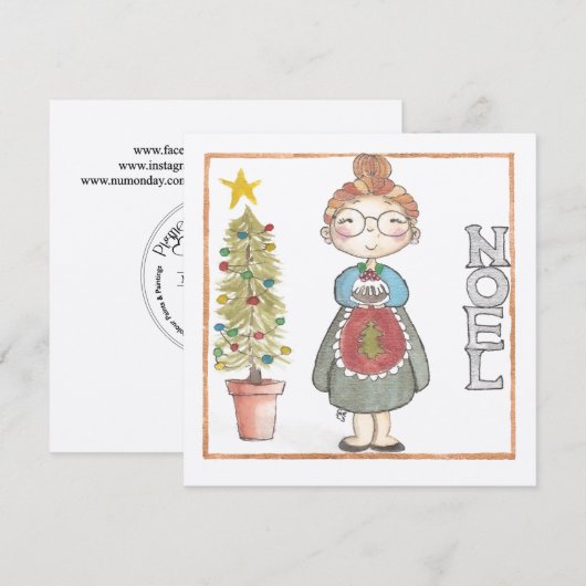 Weihnachten Grußkarte (Vorne/Hinten)