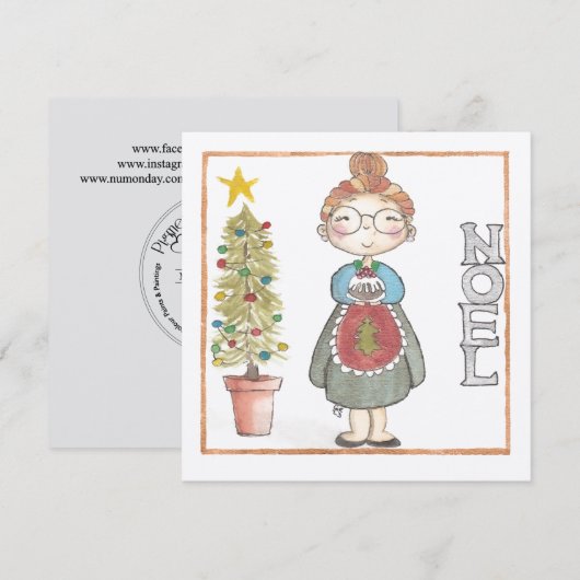 Weihnachten Grußkarte (Vorne/Hinten)