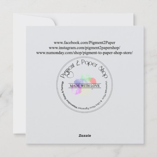 Weihnachten Grußkarte (Rückseite)