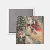 Weihnachten GrußWeihnachten mit Baum und Geschenke Magnet (Vorderseite/Rückseite)