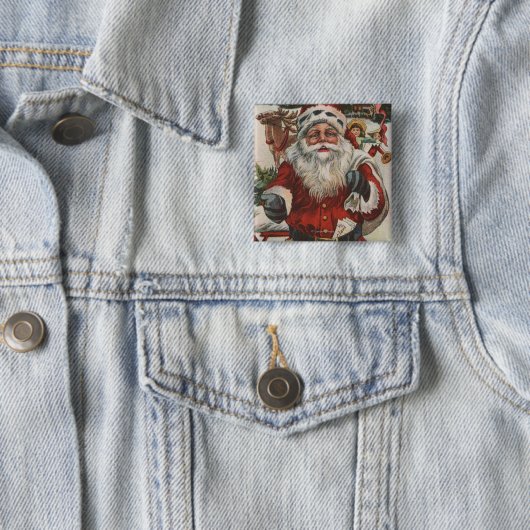 Weihnachten GrußWeihnachten mit Hirsch und Kindern Button (Beispiel)