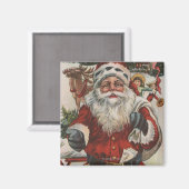 Weihnachten GrußWeihnachten mit Hirsch und Kindern Magnet (Vorderseite/Rückseite)