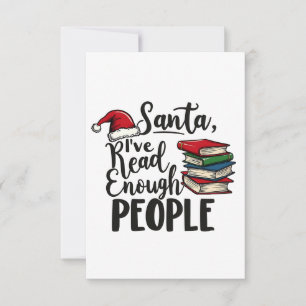 Weihnachten habe ich genug gelesen Leute buchen We Dankeskarte