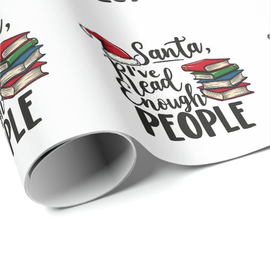 Weihnachten habe ich genug gelesen Leute buchen We Geschenkpapier (Rolleneckpunkt)