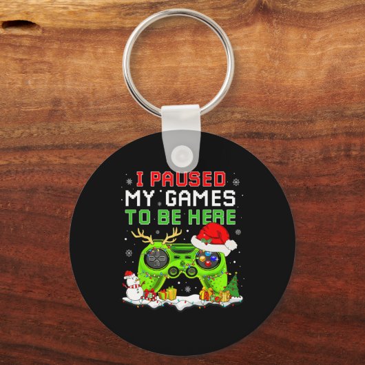 Weihnachten habe ich mein Spiel unterbrochen, um h Schlüsselanhänger (Vorderseite)